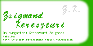 zsigmond kereszturi business card